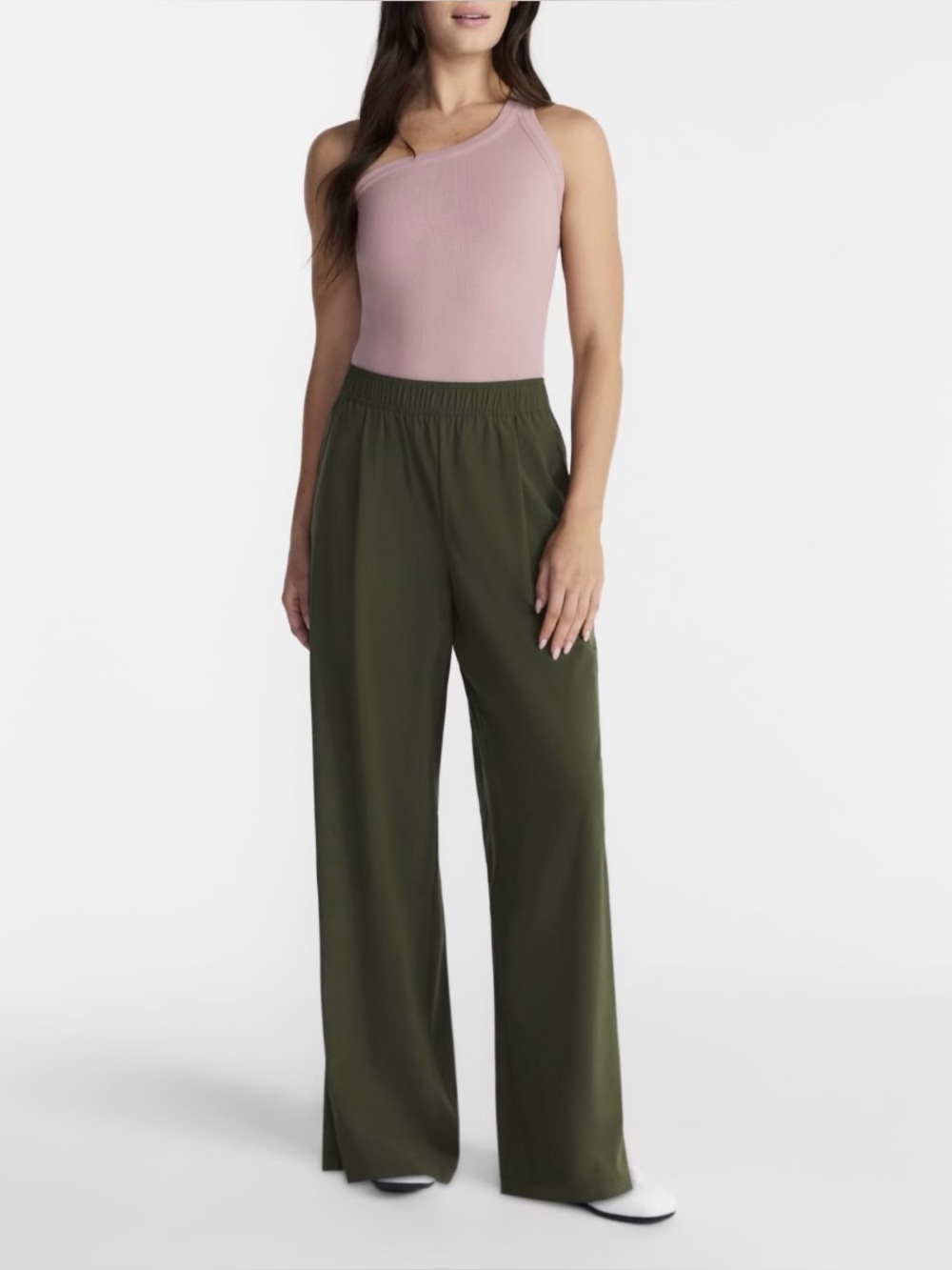FeatherStretch Woven Wide Leg Pants, 30" Inseam